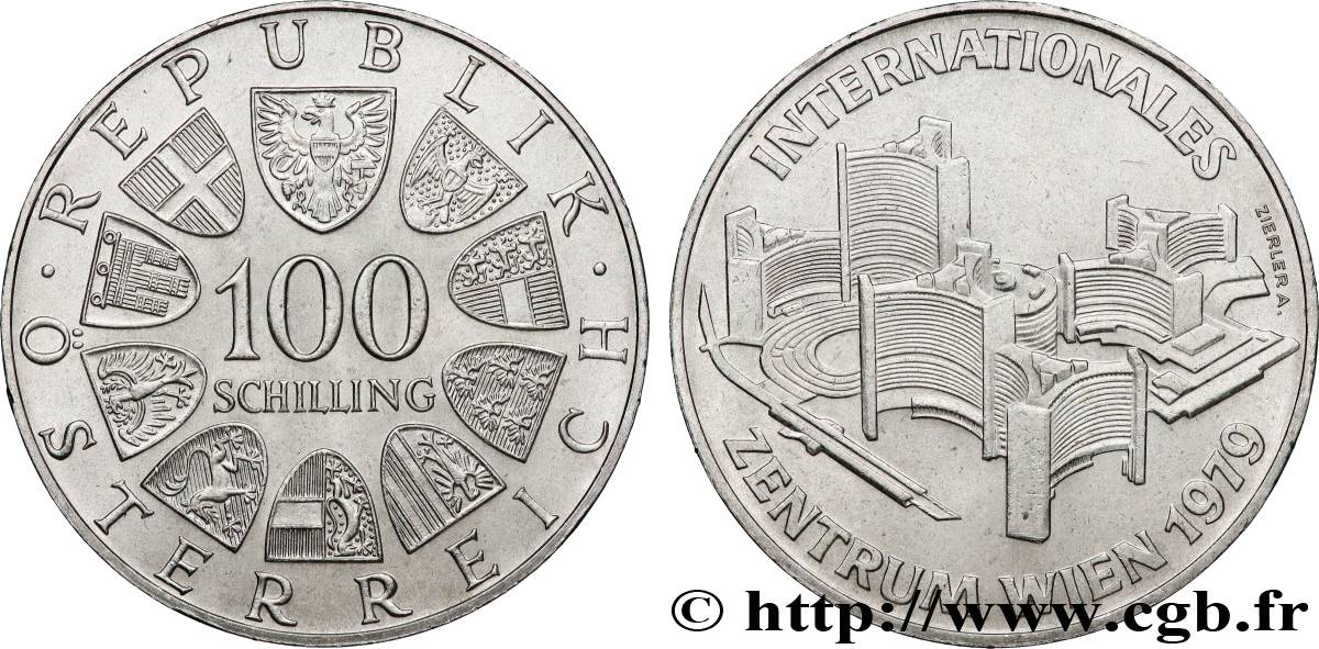 AUSTRIA 100 Schilling centre international de Vienne 1979  AU 