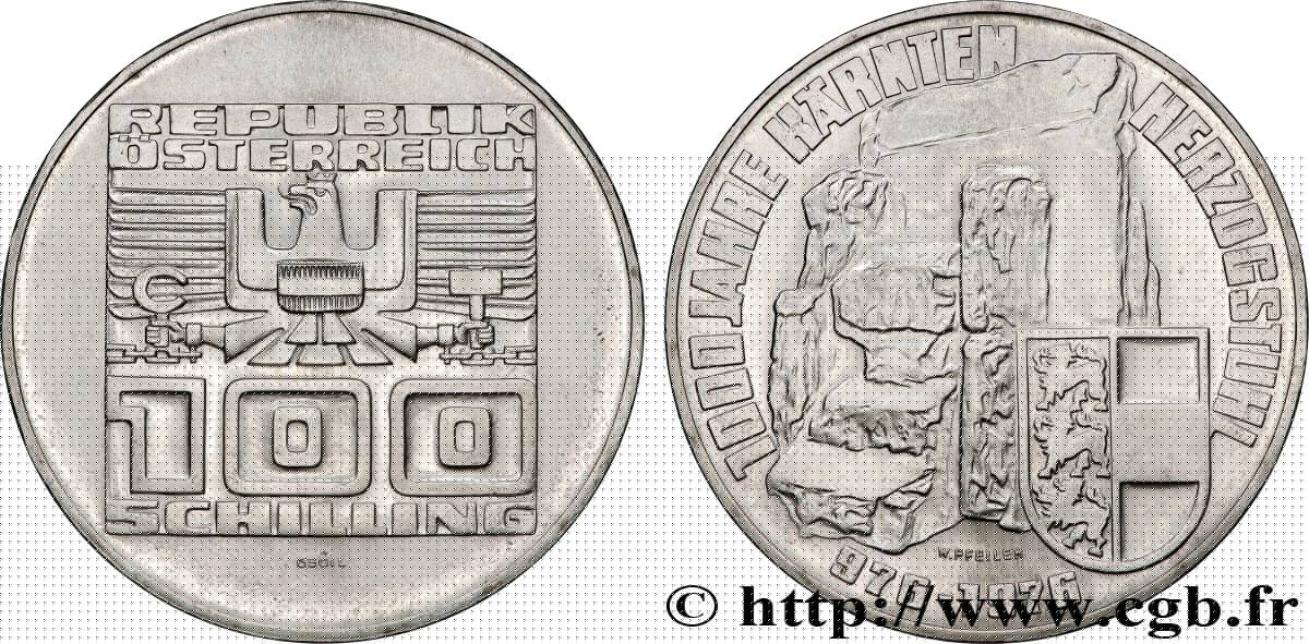AUTRICHE 100 Schilling 1000e anniversaire de la Carinthie 1976  SUP 