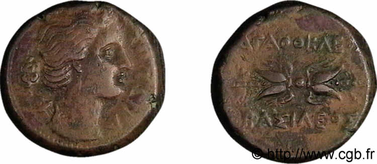 SIKILIEN - SYRACUS Bronze au foudre Æ 22 SS