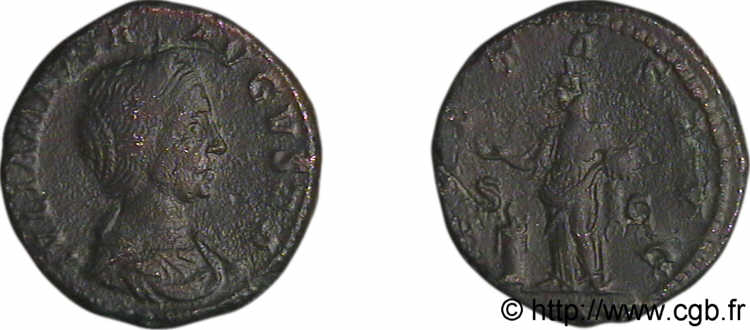 GIULIA MAESA Moyen bronze, dupondius ou as, (MB, Æ 25) VF