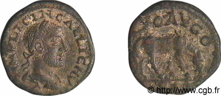 GALLIENUS 3 assaria, (MB, Æ 21) XF