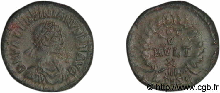 VALENTINIANO II Nummus (Æ 4) SPL