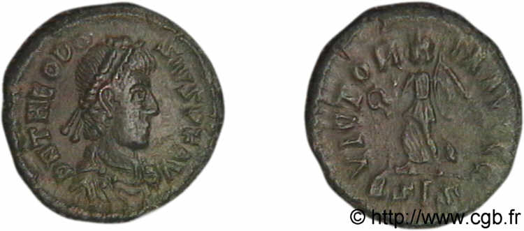 THEODOSIUS I Nummus (Æ 4) AU