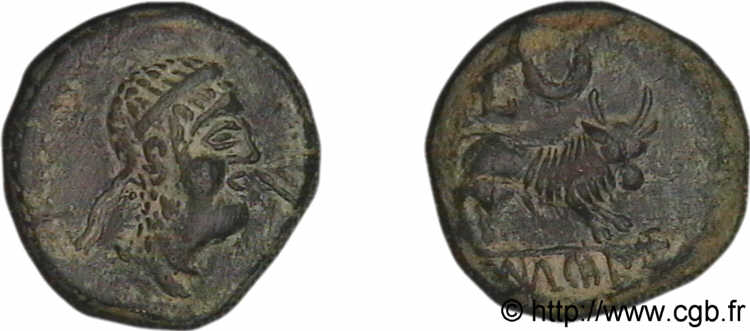 HISPANIA - IBERICO - CASTULO/KASTILO (Province de Jaen/Calzona) Demi-unité de bronze, Æ 18 EBC