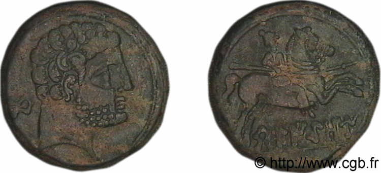HISPANIA - SUSSETANOS - BELIKIO/BELCHITE (province of Teruel) Unité de bronze au cavalier, Æ 23 SPL