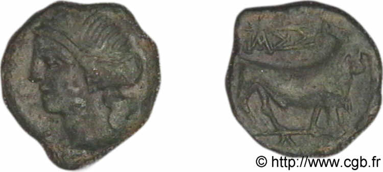 MASSALIA - MARSEILLE Bronze au taureau passant TTB