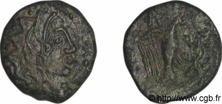 GALLIA - CARNUTES (Región de la Beauce) Bronze à l aigle et au lézard EBC