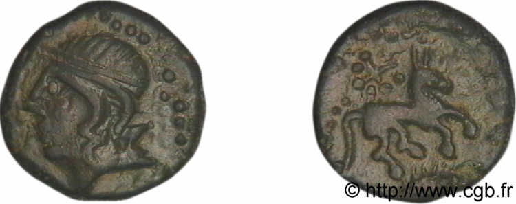 GALLIA - CARNUTES (Regione della Beauce) Bronze au cheval et au sanglier AU