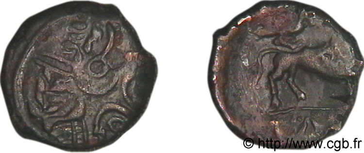 GALLIA - CARNUTES (Beauce area) Bronze KONAT à la tête d indien XF