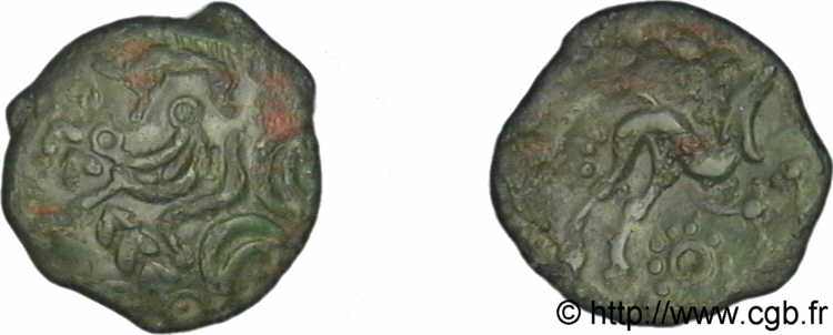 GALLIEN - AULERCI EBUROVICES (Region die Évreux) Bronze au cheval fVZ
