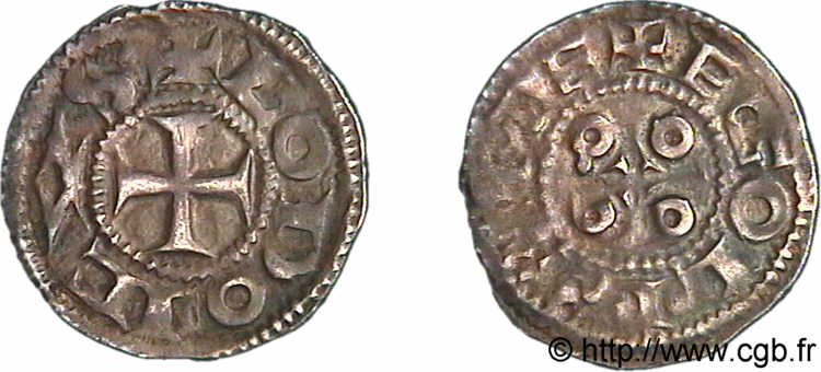 ANGOUMOIS - COMTÉ D ANGOULÊME, au nom de Louis IV d Outremer (936-954) Denier SS