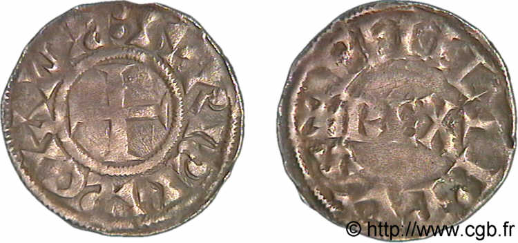 PHILIP I OF France Denier, 6e type c. 1080-1100 Paris AU