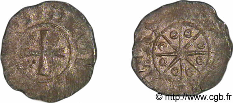 EASTERN LATIN STATES - COUNTY OF TRIPOLI - BOHEMOND V Denier à l étoile VF/XF