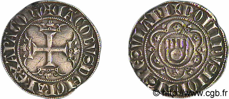 CATALOGNE - COMTÉ DE BARCELONE - JACQUES Ier D ARAGON Gros c. 1273-1276  SUP
