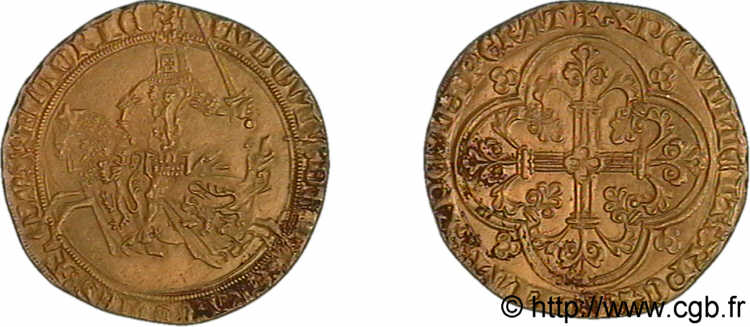 FLANDRE - COMTÉ DE FLANDRE - LOUIS DE MALE Franc à cheval c. 1361/4 Gand SPL