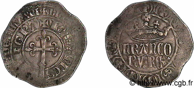 GIOVANNI II  THE GOOD  Gros à la couronne 22/08/1358  XF