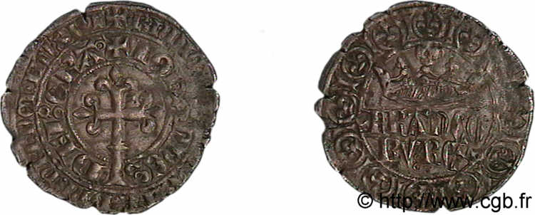 GIOVANNI II  THE GOOD  Gros à la couronne 16/11/1358  q.SPL