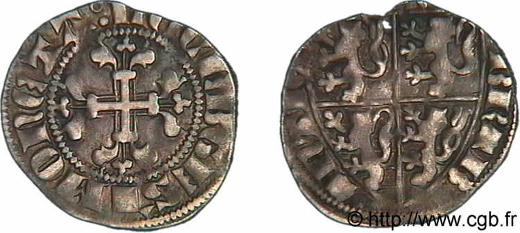 LUXEMBOURG - DUCHÉ DE LUXEMBOURG - WENCESLAS Ier Esterlin ou brabantinus c. 1378 Luxembourg XF