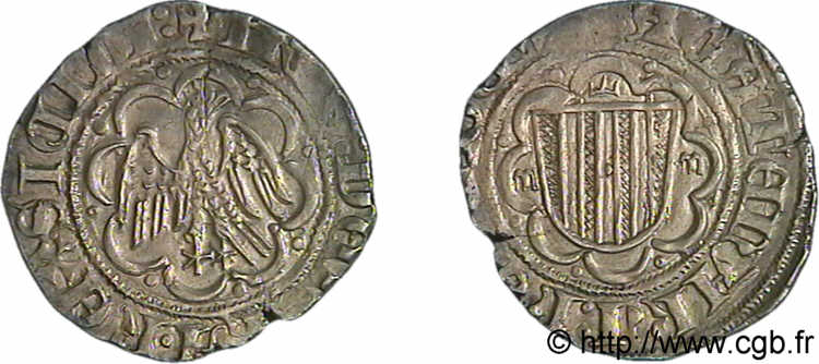 ITALIE - SICILE - ROYAUME DE SICILE - FRÉDÉRIC IV LE SIMPLE Pierreale c. 1360-1370 Messine SUP