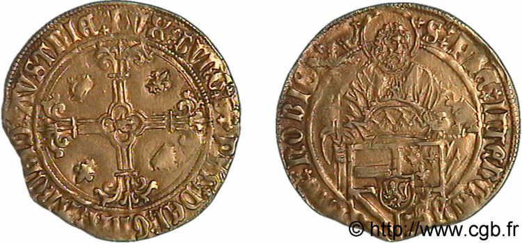 BURGUNDIAN NETHERLANDS - DUCHY OF BRABANT - PHILIP THE HANDSOME OR THE FAIR Florin saint Philippe n.d. Anvers XF