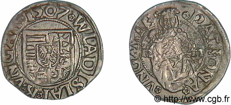HUNGARY - KINGDOM OF HUNGARY - LADISLAS VI Denier 1507 Kremnitz AU