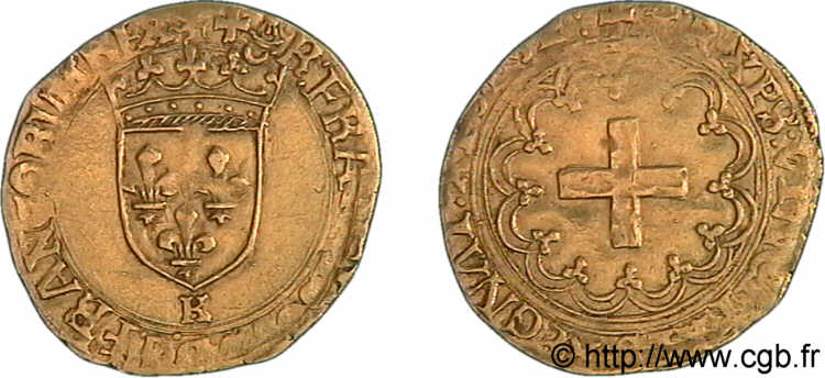 FRANCOIS I Écu d or à la croisette, 1er type 19/03/1541 Bordeaux q.BB