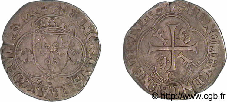 FRANCOIS I Douzain aux salamandres, 1er type 24/02/1540 Troyes XF