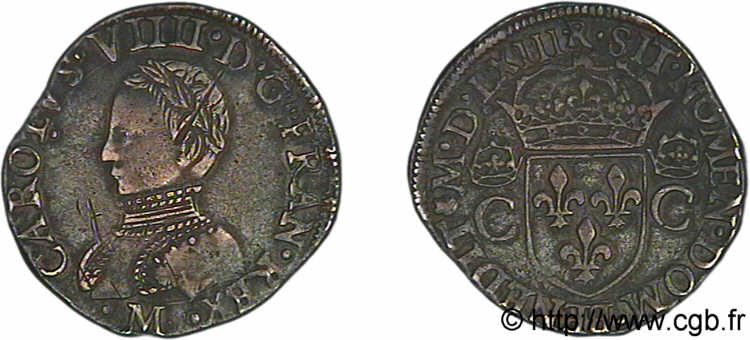 CHARLES IX Teston, 2e type 1563 (MDLXIII) Toulouse MBC+