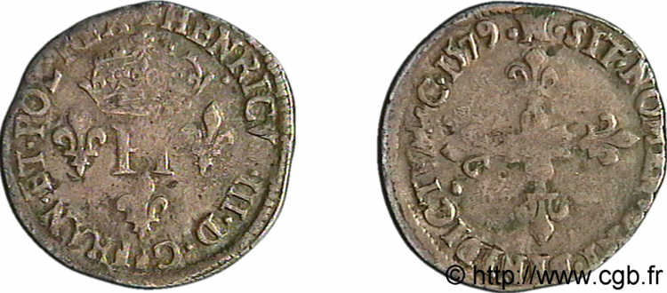 HENRY III Sol parisis 1579 Toulouse SS