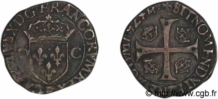 CHARLES X, CARDINAL OF BOURBON Douzain aux deux C, 1er type 1592 Dijon BB