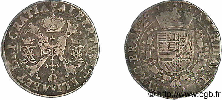 SPANISH NETHERLANDS - BRABANT - DUCHY OF BRABANT - ALBERT AND ISABELLA Patagon 1616 Anvers VF