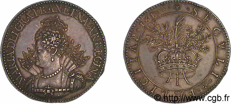 MARIE DE MÉDICIS Médaille du sacre de Marie de Médicis en 1610 MS