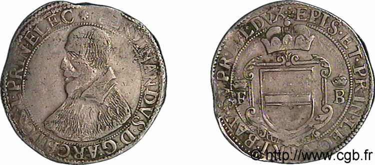 BISHOPRIC OF LIEGE - FERDINAND OF BAVARIA Dalre ou daler (daldre) 1631 Liège ou Dinant XF