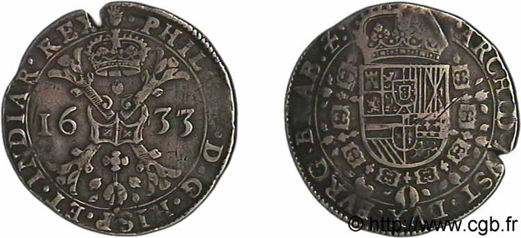 SPANISH NETHERLANDS - DUCHY OF BRABANT - PHILIP IV Patagon 1633 Anvers AU