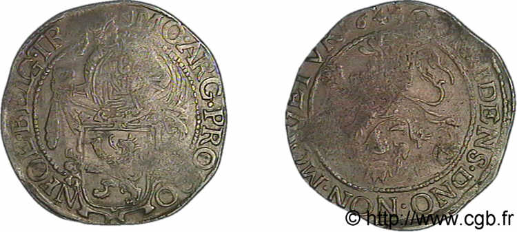 PAESI BASSI - PROVINCE UNITE - UTRECHT Daldre ou écu au lion 1645 Utrecht VF