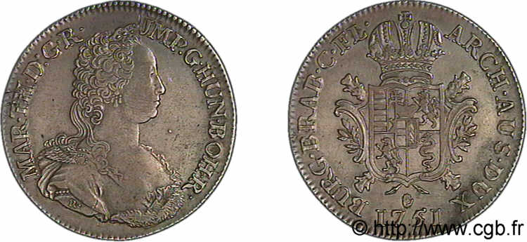 AUSTRIAN LOW COUNTRIES - DUCHY OF BRABANT - MARIE-THERESE Ducaton d argent 1751 Anvers SS/fVZ