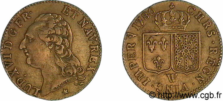 LOUIS XVI Louis d or aux écus accolés 1786 Lille SS