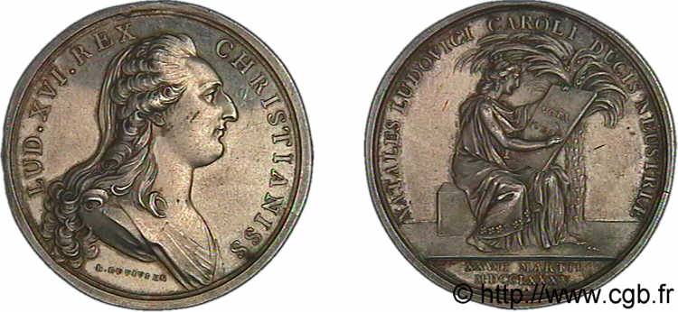 LUIGI XVII Médaille AR 42, Naissance du duc de Normandie (Louis XVII) AU