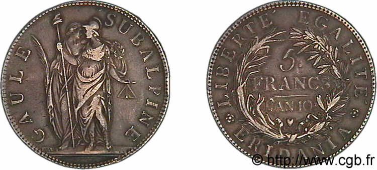 5 francs 1802 Turin F.846/ BB 