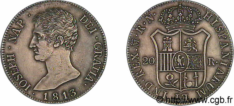20 reales 2e type 1813 Madrid F.2068/ EBC 