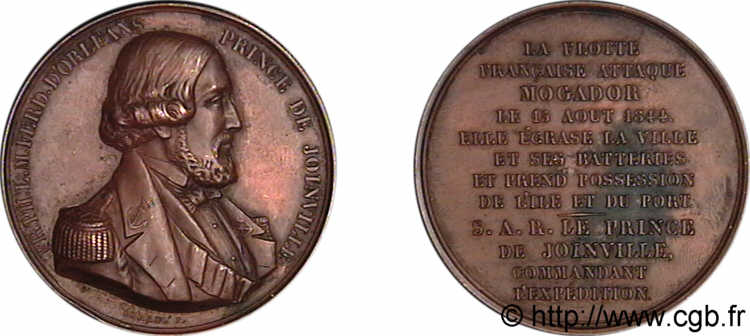 LUDWIG PHILIPP I Médaille BR 51, bombardement de Mogador VZ