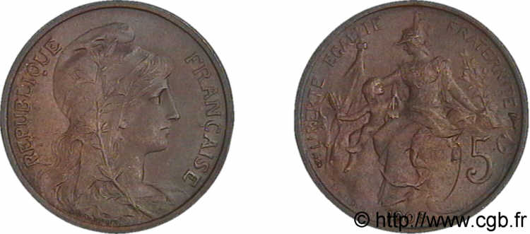 5 centimes Daniel-Dupuis 1903  F.119/13 SPL 