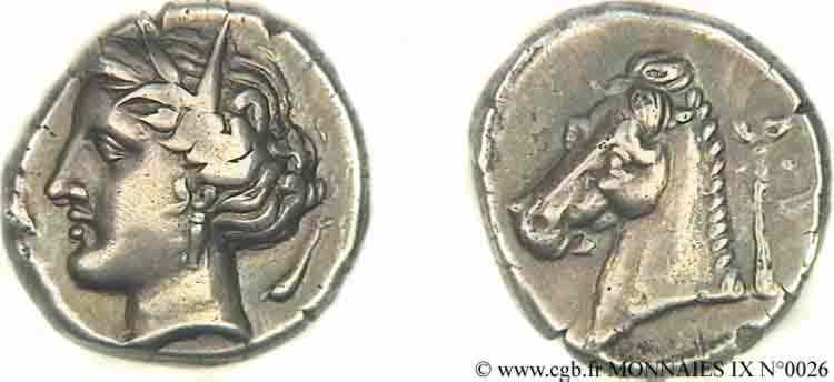 SICILY - SICULO-PUNIC - LILYBAION Tétradrachme VF