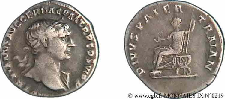 TRAJANUS and TRAJANUS SENIOR Denier XF