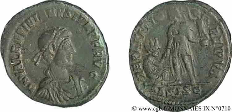 VALENTINIANUS II Maiorina pecunia, (Æ 2) fVZ