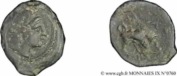 MASSALIA - MARSEILLES Bronze au taureau, (hémiobole ?) q.SPL/BB