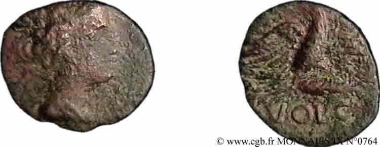 GALLIA - SUDOESTE DE GALLIA VOLCÆ ARECOMICI (Región de Nisma) Bronze AR / VOLC, à l aigle BC/BC+