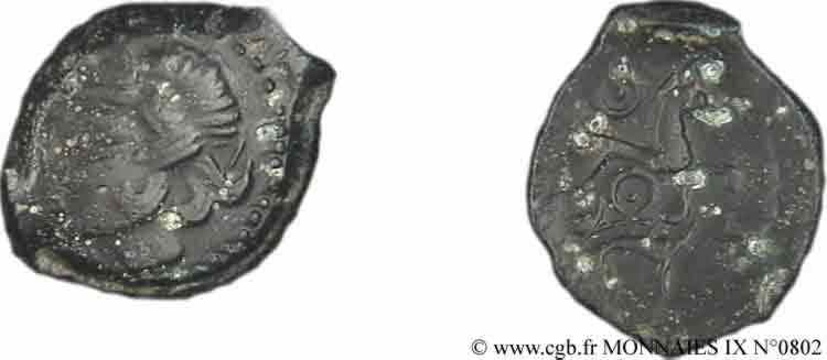 GALLIA - BELGICA - REGIONE DI PARIGGI Bronze au cheval et au sanglier q.SPL