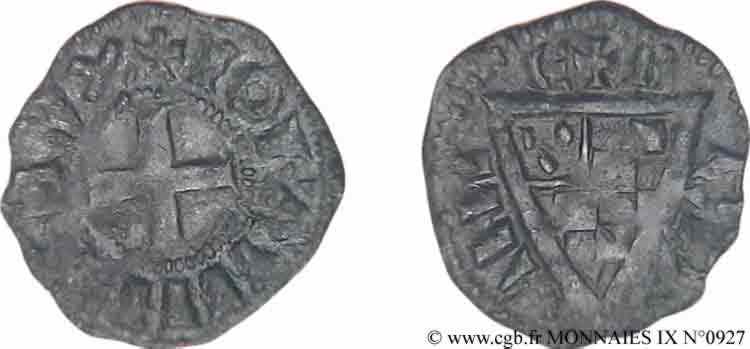 BRITTANY - DUCHY OF BRITTANY - JOHN I THE REDHEAD Obole XF