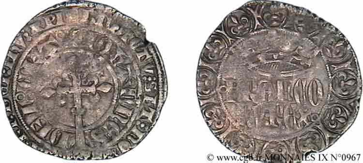 GIOVANNI II  THE GOOD  Gros à la couronne 16/11/1358  q.BB